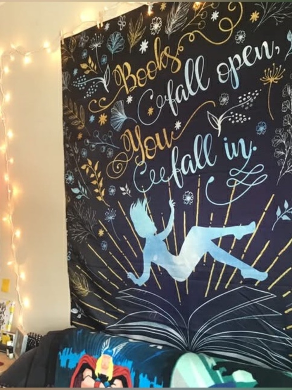 Blue Book Tapestry for Dorm Room